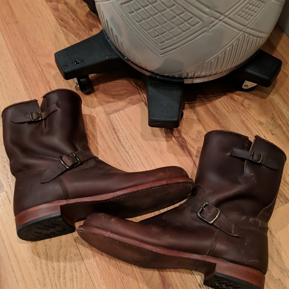 Frye Smith boots, men's, brown leather, size 13,